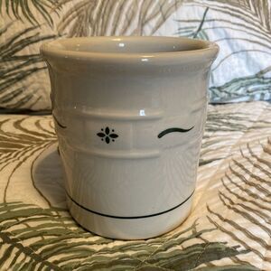 Longaberger Pottery‎ Woven Traditions Heritage Green 1 Quart Crock